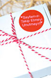 Sayfamızı Takip Etmeyi Unutmayın Kırmızı 40 mm Yuvarlak Yapışkanlı Sticker Etiket 120 Adet