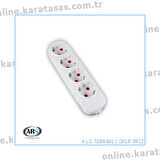 4'LÜ (DÖRTLÜ) TOPRAKLI GRUP PRİZ(36)