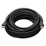 Fully Gold Uçlu 15 Metre Siyah HDMI Kablo Uydu Cihazı Tv Arası Görüntü Kablosu