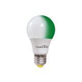 9W+2W E27 Yeşil 6500K 3 Kademeli Renkli Led Ampul