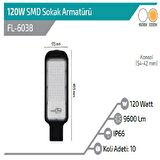 120W SMD LEDLİ SOKAK ARMATÜRÜ BEYAZ