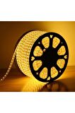 220V Hortum Led Şerit 5050 3 Çip 60 Led Amber