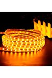 220V Hortum Led Şerit 5050 3 Çip 60 Led Amber