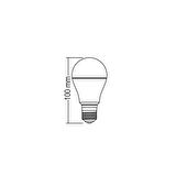 9W E27 Döküm 12-24V Led Ampul Beyaz