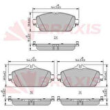 Mercedes Fren Balatası On W205 14> S205 14> C205 15> A205 16> W213 16> S213 16> A238 17> - Braxıs Aa0624