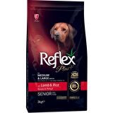 Reflex Plus Kuzu Etli-Pirinçli Orta - Büyük Irk Yetişkin Kuru Köpek Maması 3 kg