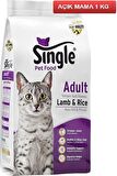 Single Yetişkin Kuzulu Kedi Maması 1 kg AÇIK
