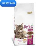 Reflex Chicken Yetişkin Tavuklu Kedi Maması 3 Kg AÇIK