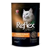 Reflex Plus Tavşan Ve Ördekli Pouch Kedi Konserve Jöle İçinde Et Parçacıklı 100 Gr