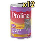Proline Kuzulu Havuçlu ve Pate Yetişkin Kedi Konservesi 395 Gr 12'li Paket