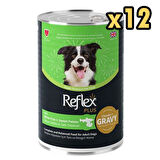 Reflex Plus Beyaz Balıklı ve Tatlı Patates Et Parçacıklı Soslu Köpek Konservesi 400 Gr x 12 Adet
