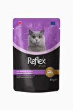 Reflex Plus Jöle İçinde Et Parçacıklı Somonlu Ve Ton Balıklı Yetişkin Kedi Maması 85 gr