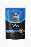 Reflex Plus Jöle İçinde Et Parçacıklı Ton Balıklı Ve Alabalıklı Yetişkin Kedi Maması 85 gr