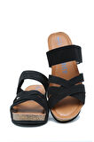 K14107 Kifidis Soft Step Kadın Dolgu Topuklu Mantar Terlik 36-41