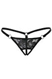 SIYAH DANTELLI ÖZEL BÖLGESI AÇIK G-STRING TM1167