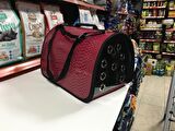 Orijin Kedi Köpek Deri Flybag Taşıma Çantası Fusya 42X26X25 cm