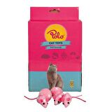 Polo Beyaz Benli Pembe Fare Oyuncak 4Cm ( 1 adet )
