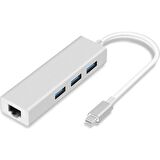 DAYTONA FC-05G USB Type-C => 1RJ45 (GIGABIT)+3*USB 3.0PORT ÇEVİRİCİ