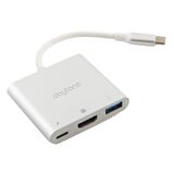 DAYTONA FIX FC01 USB3.1 TYPE-C=>HDMI+USB3.1 TYPE-C +USB3.0 Çevirici Adaptör