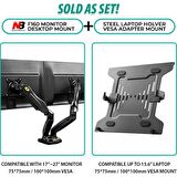 NORTH BAYOU F160L 2'Lİ NOTEBOOK +MASA MONİTÖR STANDI