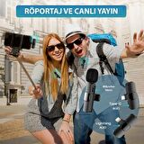 DAYTONA K9T / TYPE-C TELEFON İÇİN YAKA MİKROFONU KABLOSUZ (Giriş:USB Tip-C Alıcı=>Çıkış:1*MİKROFON)