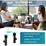 DAYTONA K9T / TYPE-C TELEFON İÇİN YAKA MİKROFONU KABLOSUZ (Giriş:USB Tip-C Alıcı=>Çıkış:1*MİKROFON)