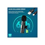 DAYTONA K9L2/iPHONE TELEFON İÇİN 2'Lİ YAKAMİKROFON KABLOSUZ (Giriş:Lightning Alıcı=>Çıkış:2*MİKROFON)