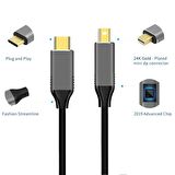 DAYTONA K-02 TYPE-C=--MİNİ DP ADAPTÖR ÇEVİRİCİ (4K GÖRÜNTÜ AKTARIM KABLOSU)