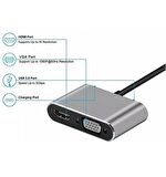 Daytona FC02 Macbook Uyumlu Type-C™ To 4K Ultra Hd 1080p Hdmı/ Vga/ Pd Şarj/ USB 3.0 4IN1 Çevirici Hub Adaptör