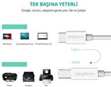 DAYTONA TB1-2-1 1,0m TYPE-C=--USB B ÇEVİRİCİ KABLO ADAPTÖR