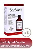 Barbaris Liquid Hydrolyzed Ceratin and Biotin Complex 200 ml - 3 Adet