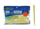 Captain 3456 Mad Bite Worm 10cm Aromalı LRF Silikonu 1.3gr 10'lu Paket Sarı