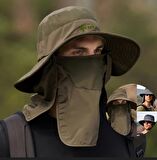 Captain Fisherman Style Foter BG-9073 Güneş ve Haşere Koruyuculu Gölgelikli Şapka