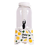Herevin 137706-702 Desenli Musluklu Kavanoz-TM Kapak-İnfuserli 5 lt