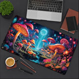 70X30 CM MANTAR DESENLİ TASARIM KAYDIRMAZ TABAN SPEED YÜZEY OYUNCU MOUSE PAD GAMİNG