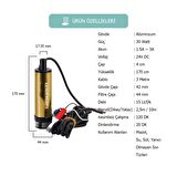 YEŞİLIRMAK 24 VOLT PLASTİK ALÜMİNYUM DALGIÇ TİPİ SIVI AKTARMA POMPASI(FİLTRELİ)