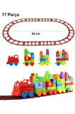 Play Blox Oyuncak Tren Seti 77 Parça Sayılar ve Alfabe Treni Parlak Renkler Mega Blok Seti 2397
