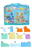 Play Blox 2977 Pastel Renkler Mega Blok Seti 107 Parça Mavi Çantalı