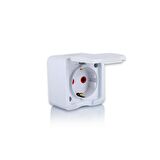 Fetih Sıva Üstü Priz Topraklı Kapaklı