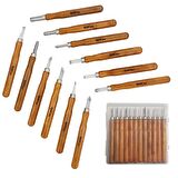 Rox Wood Mini Ahşap Oyma Bıçak Seti 12 Parça Pvc Çantalı
