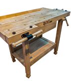 Rox Wood 0111 İki Mengeneli Hobi Ahşap Oyma Marangoz Çalışma Tezgahı 106 cm