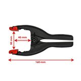 Rox 0152 Yaylı Mandal Tip Kıskaç İşkence 50 mm (2 li)