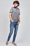 Fulker Erkek Desenli Polo Yaka T-Shirt 1341706 Lacivert