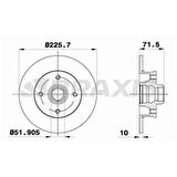 Renault Arka Fren Disk Aynası Clio I II Megane I R19 1.4 / 1.6 / 1.8 / 1.9 / 2.0 - Braxıs Ad1014