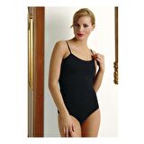 Anıt 4061 Likralı İp Askılı Body Siyah Beden M