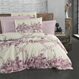 Schafer Rose Çiçekli Pamuk Çift Kişilik Nevresim Takımı