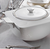 Schafer Glamor Pure 60 Parça 12 Kişilik Klasik Kare Porselen Yemek Takımı 