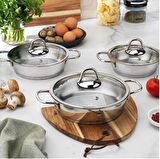 Schafer Eva 6 Parça Tencere Tava Seti Inox