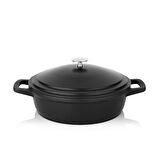 Schafer Pro Cast Döküm Derin Tencere-24cm-Siyah