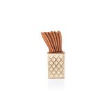Schafer Quick Chef Standlı Bıçak Seti-7 Parça-Rosegold02